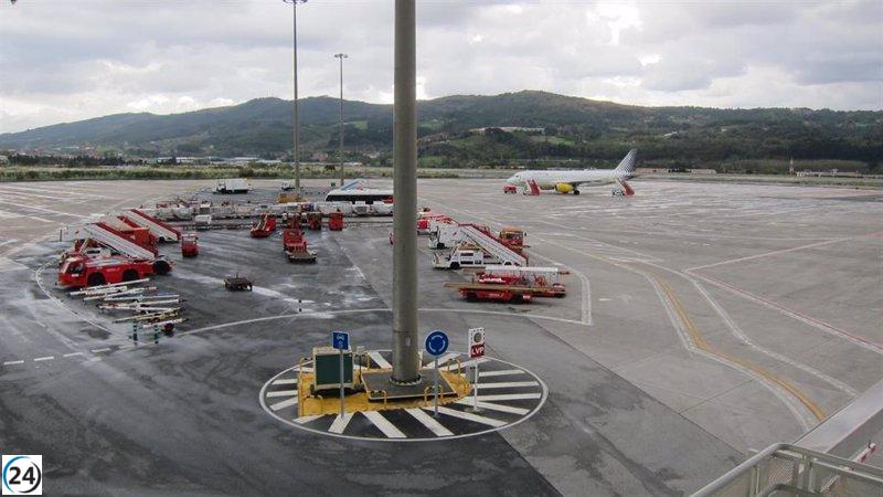 Ráfagas de viento obstaculizan el aterrizaje de tres aviones en el aeropuerto de Bilbao.