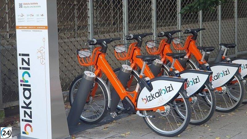 El popular servicio de alquiler de bicicletas, BizkaiBizi, registra récord con más de 3.000 alquileres diarios y una creciente base de usuarios de 36.000.