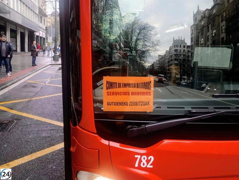 Gremio Bilbobus estalla con huelga en enero y motivará seis paros más en febrero