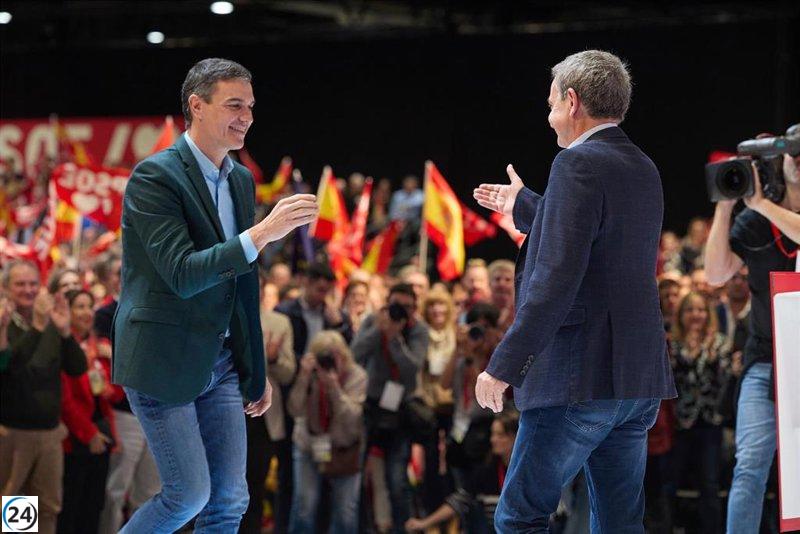 Sánchez asiste a homenaje a Zapatero en Bilbao por 20 años de su primer Gobierno