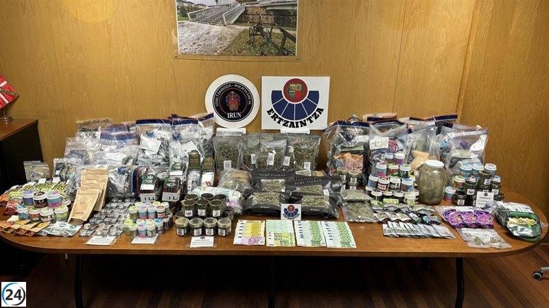 Cuatro comercios de cannabis investigados por supuesta venta ilegal de droga en Irún.