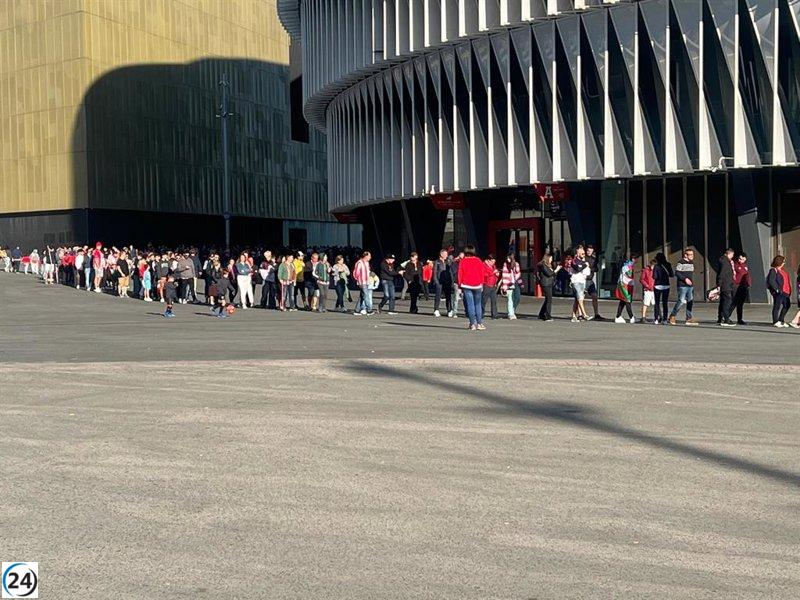 Gran evento de fútbol femenino en la explanada de San Mamés este domingo.