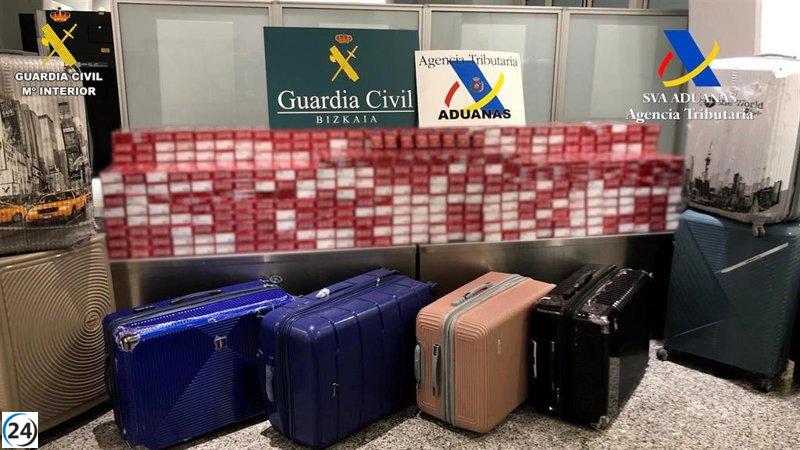 Incautadas 6.000 cajetillas de tabaco en el aeropuerto de Bilbao