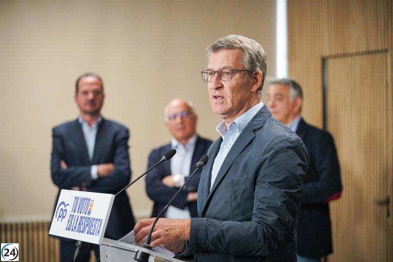 Feijóo insta a los vascos a no votar al PNV en las elecciones europeas