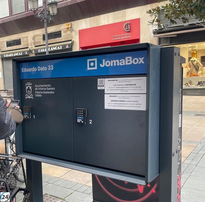 El Ayuntamiento de Vitoria-Gasteiz elimina los buzones inteligentes para compras online del Ensanche.