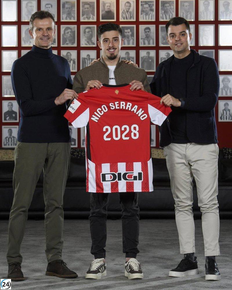Nico Serrano extiende su vínculo con el Athletic Club de Bilbao hasta 2028.