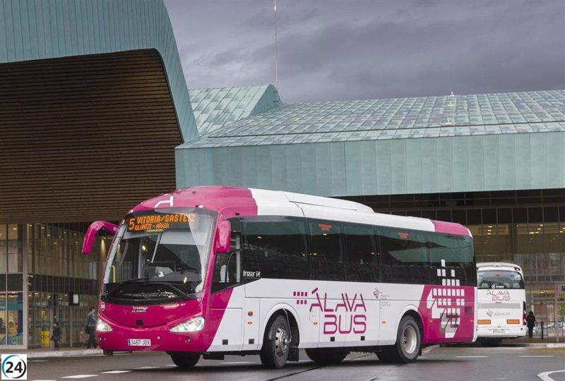 La Diputación de Álava prorroga los descuentos en el transporte foral hasta enero.