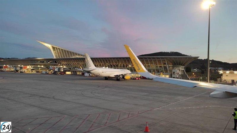 Seis vuelos hacia Bilbao desvían por vientos de más de 160 km/h.