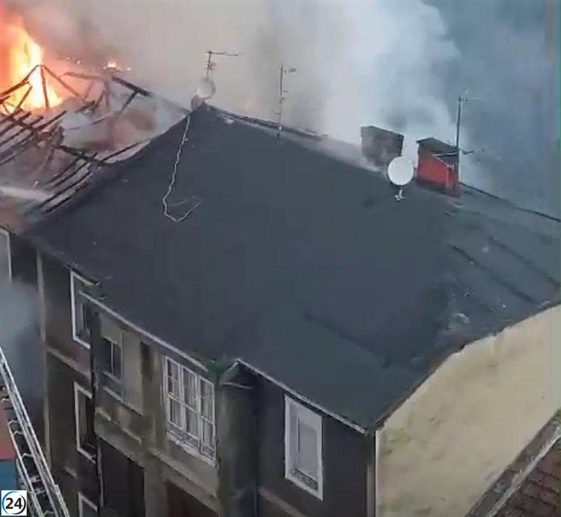 Fallece un residente en el incendio de un edificio en Basauri.