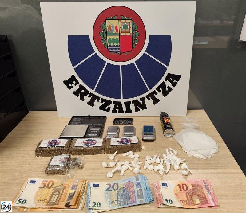 Capturado en Getxo por narcotráfico de cocaína y hachís
