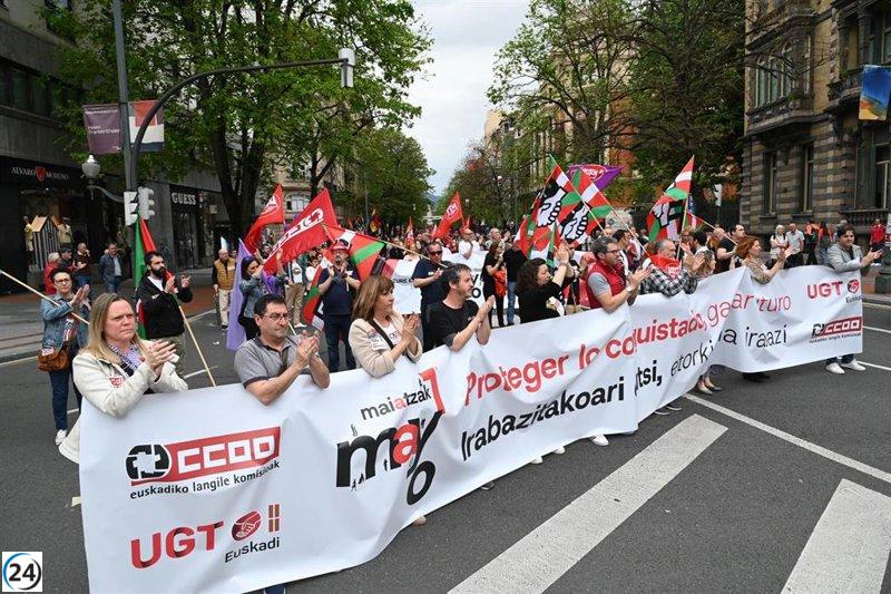 CCOO y UGT Euskadi insisten en defender logros laborales y demandan un SMI más justo para la región.