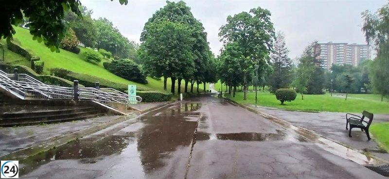 Euskadi declara alerta amarilla por fuertes lluvias de más de 15 l/m2 este sábado.