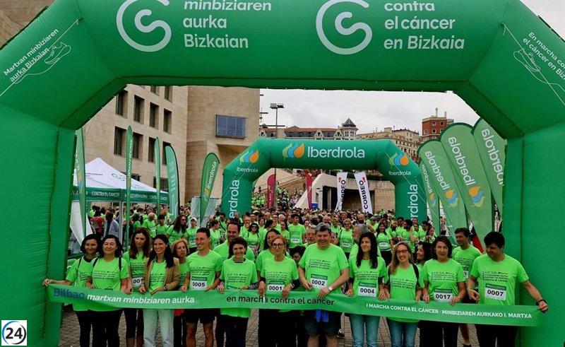 Bilbao se moviliza: más de 1.500 participantes en la primera Marcha Contra el Cáncer.