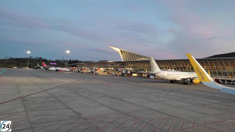 El aeropuerto de Bilbao registra cifra récord de 681,409 pasajeros en mayo.