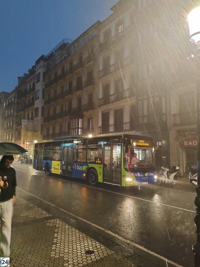 Intensa tormenta en Ikaztegieta: 112 litros por metro cuadrado en solo dos horas.