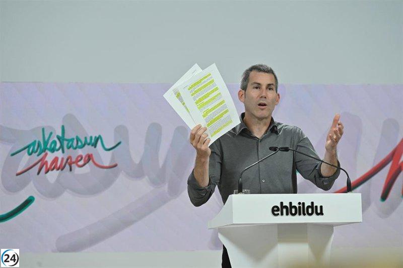 EH Bildu critica la rápida acción judicial por una pintada en Azpeitia y elude la tortura.