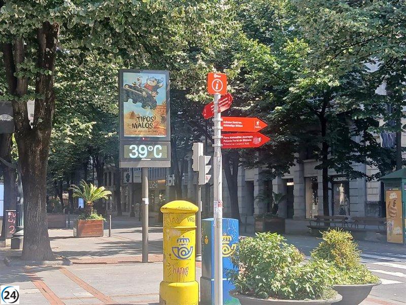 Euskadi registra temperaturas que superan los 35 grados en varios lugares.