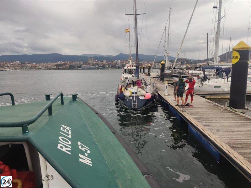 Salvamento exitoso de la tripulación de un velero en riesgo de colisión en Getxo, Bizkaia.