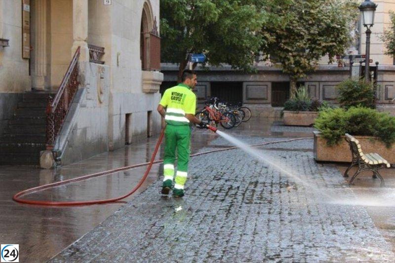 Vitoria-Gasteiz planea implementar su nuevo contrato de limpieza en el verano de 2026.