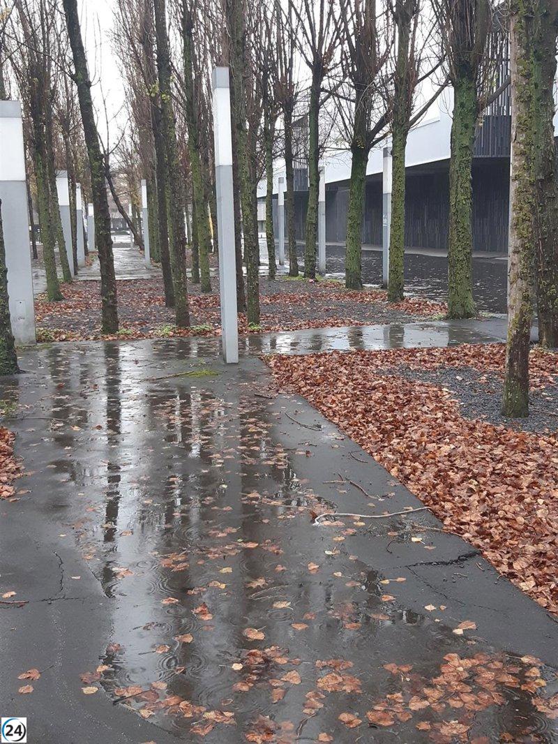 Lluvias torrenciales en Kanpezu: 12,8 l/m² en solo diez minutos.