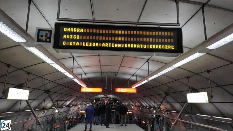 MetroBilbao reanuda su servicio habitual este martes tras solucionar la avería.