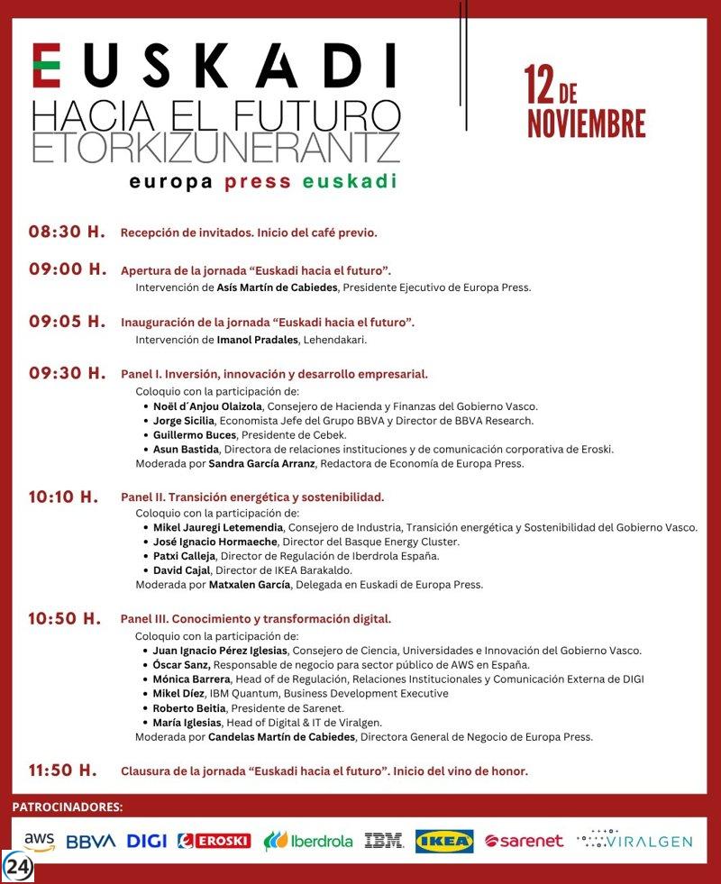 Encuentro de Europa Press en Euskadi centrado en inversión, energía y digitalización.