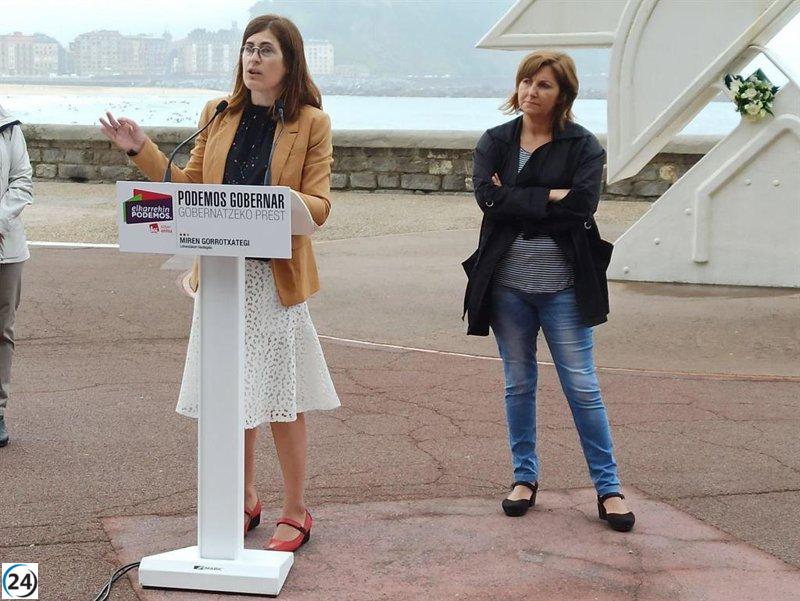 Podemos Euskadi defiende lo público contra intereses privados aunque se utilice la ikurriña.