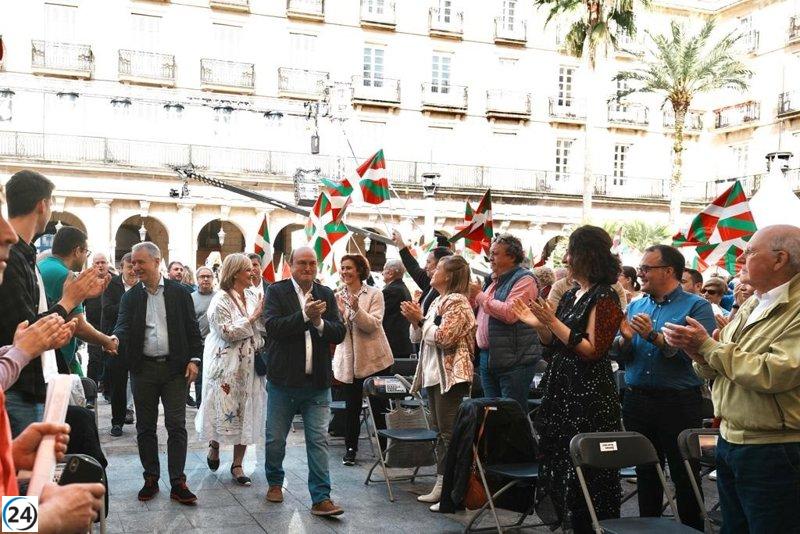Ortuzar pide al electorado votar por más representantes de PNV en el 28M para un avance nacional.