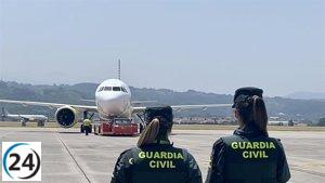 Incautados 4,6 kg de cocaína en el aeropuerto de Bilbao de una maleta proveniente de Brasil.
