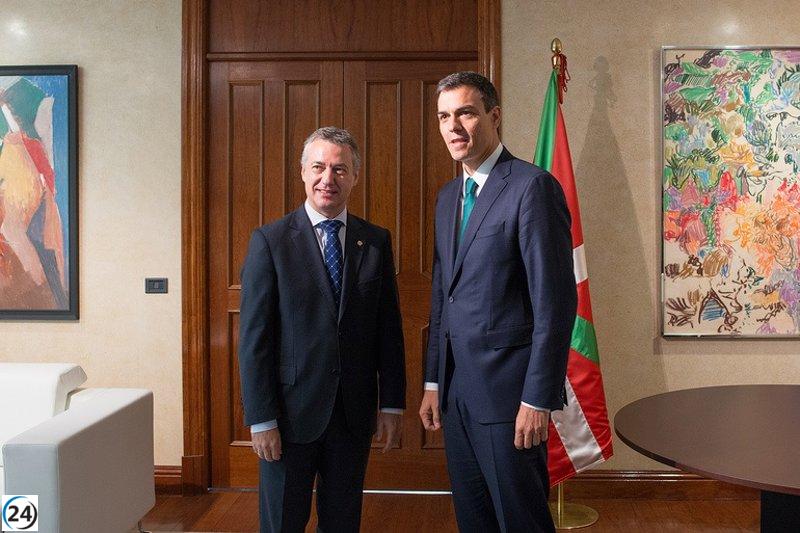 Urkullu y Sánchez buscan fecha para impulsar macrorregión atlántica y temas competenciales.