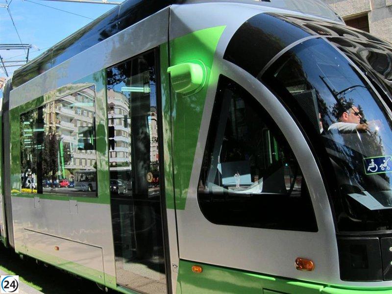 Trabajadores del tranvía de Vitoria realizan huelga por condiciones laborales adecuadas.