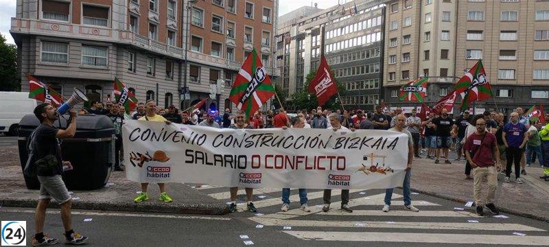 Baja participación en huelga de construcción en Bizkaia, según CCOO.