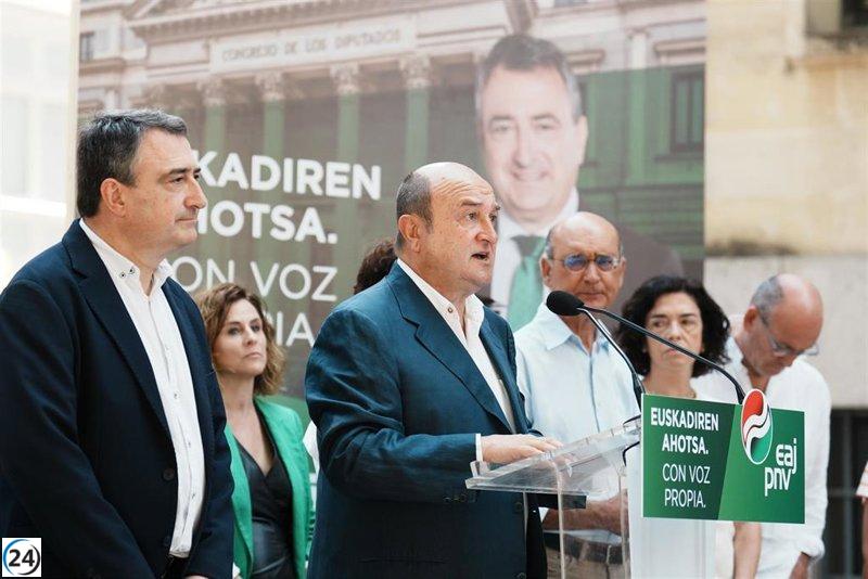 PNV busca representación fuerte y diálogo en Madrid, y busca revalidar sus escaños.