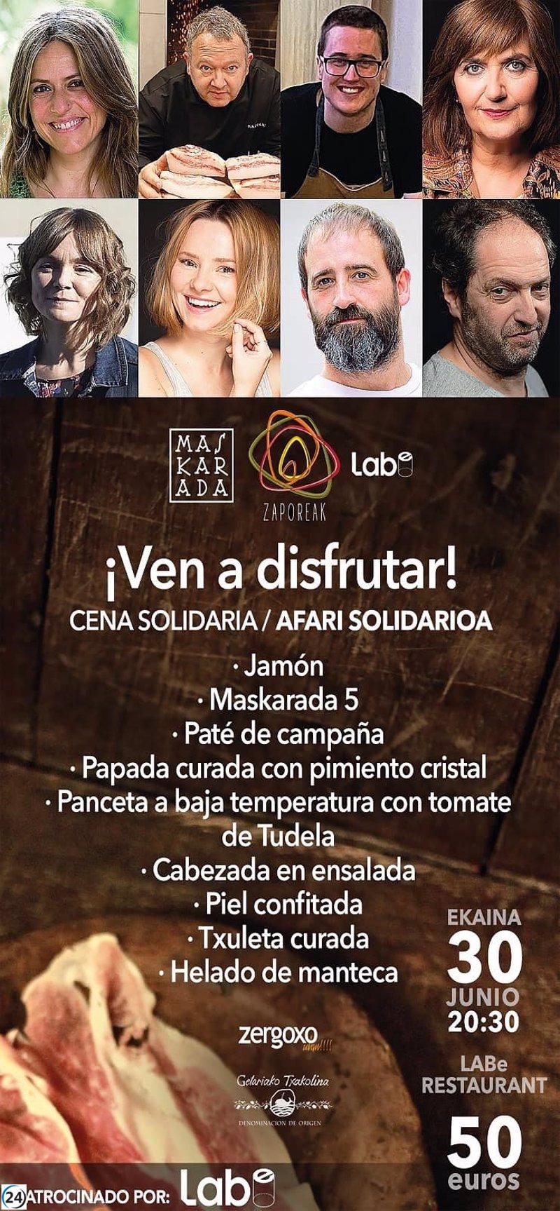 Actores vascos servirán cena solidaria en San Sebastián.
