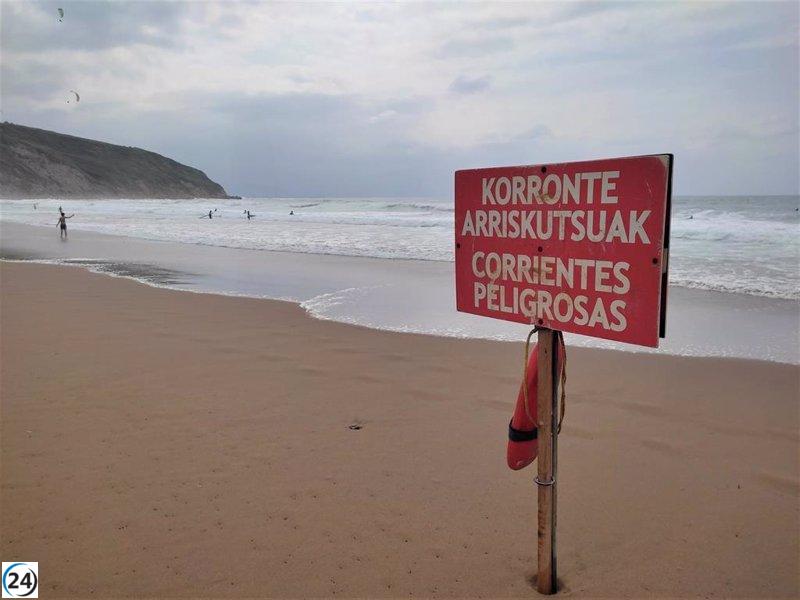 Se prohíbe el uso de baños en varias playas de La Arena, Azkorri, Barinatxe, Arriatera-Atxabiribil, Bakio, Aritzatxu, Laida y Laga.