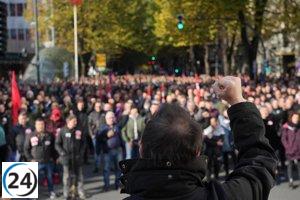 Huelgas secundadas en Euskadi aumentan un 6% en el primer semestre del año