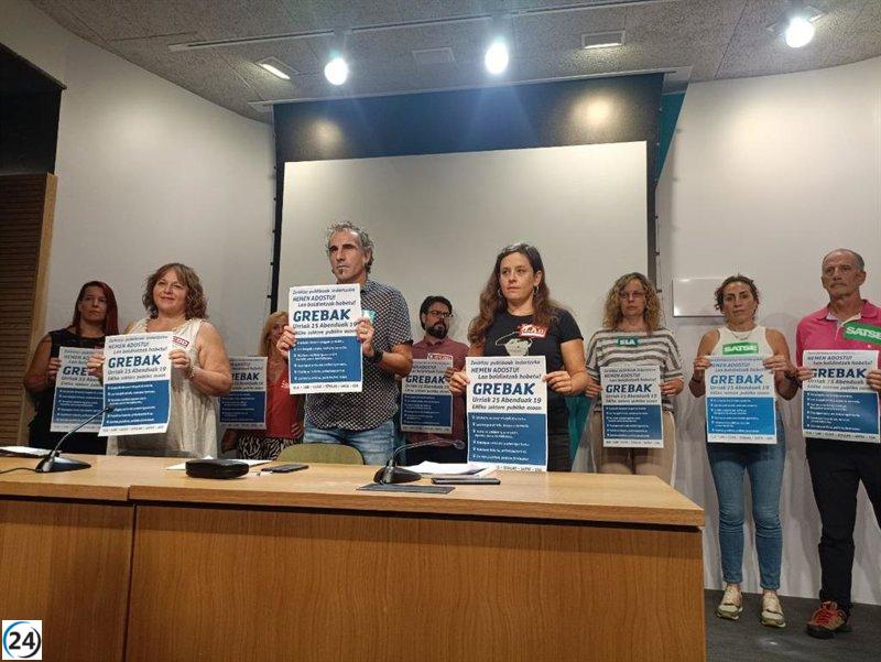 Sindicatos mantienen huelga del sector público por políticas laborales del Gobierno vasco