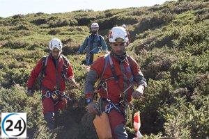 Simulacro de rescate en la sierra de Arkamo organizado por grupos de espeleología de Euskadi este fin de semana