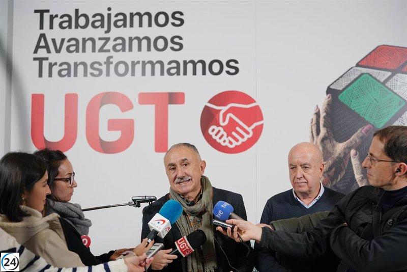 Álvarez (UGT) insta al Gobierno a recordar su promesa de aumentar el SMI en un 60%