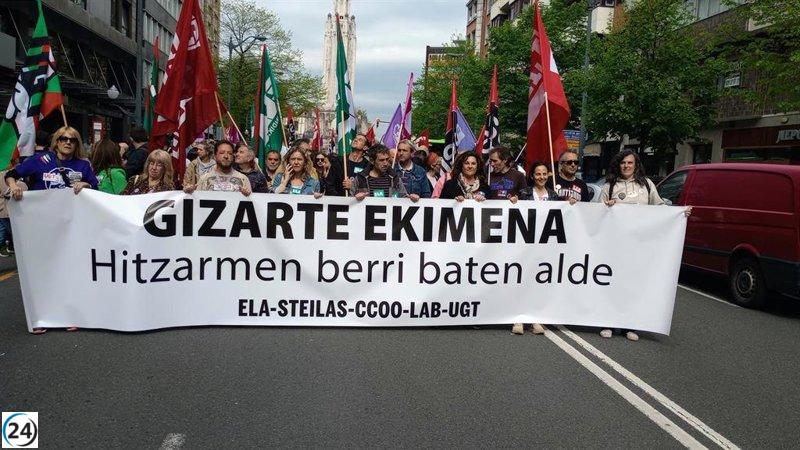Trabajadores de enseñanza en el País Vasco se movilizan en protesta el primer día de paro
