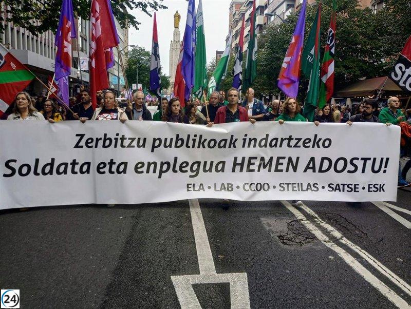 Huelga en el sector público vasco: los sindicatos consideran un éxito rotundo el seguimiento masivo